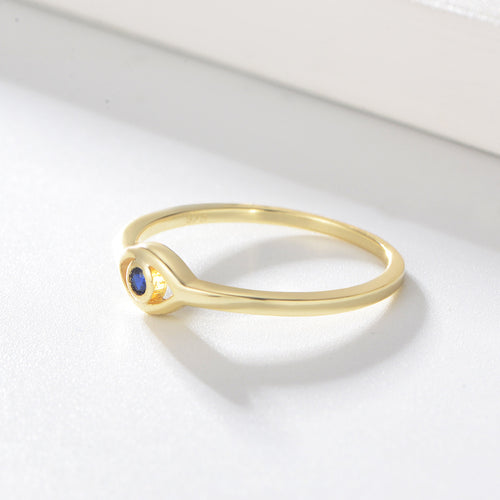 Anello Occhio d’Oro Argento 925