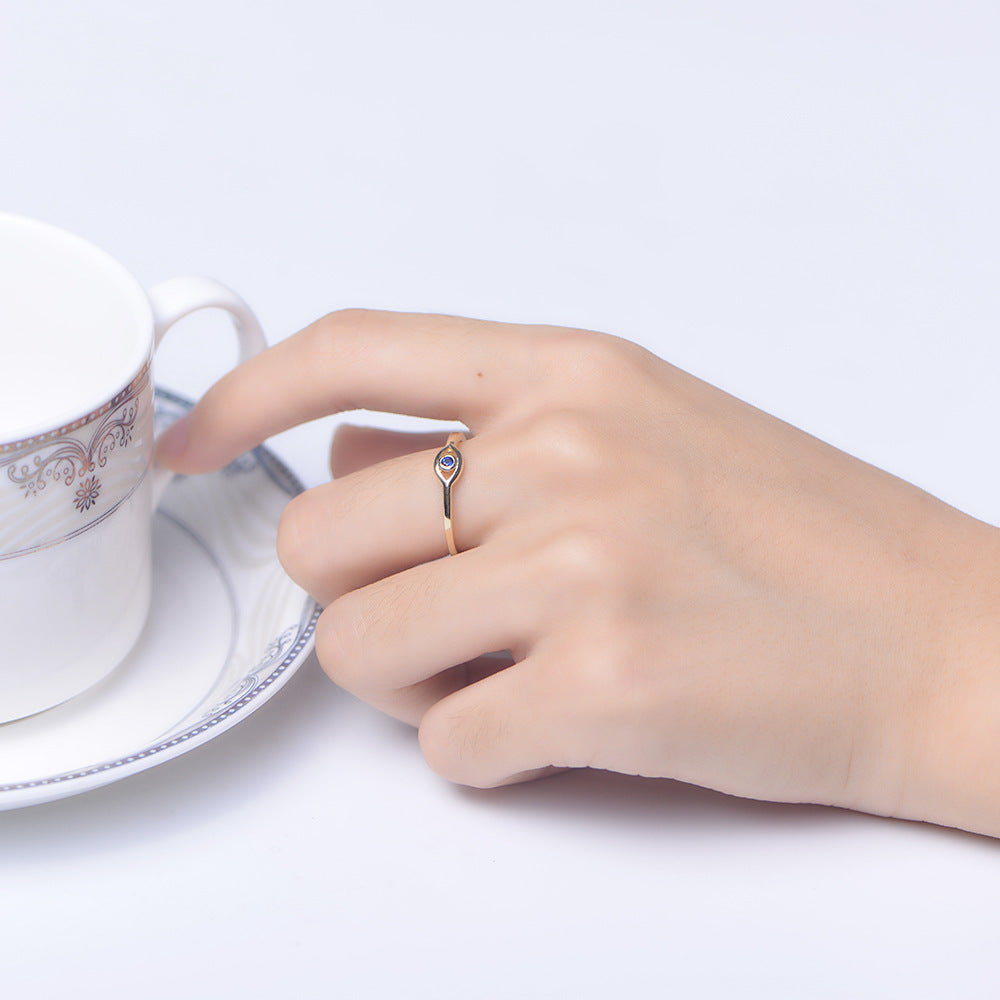 Anello Occhio d’Oro Argento 925