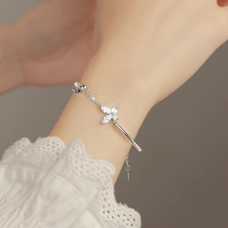 Silver Butterfly Exquisite Bracelet