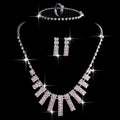 Set Gioielli Rhinestone 4 Pezzi