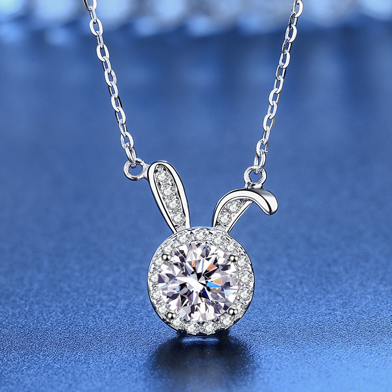 Collana Argento S925 Moissanite Coniglio