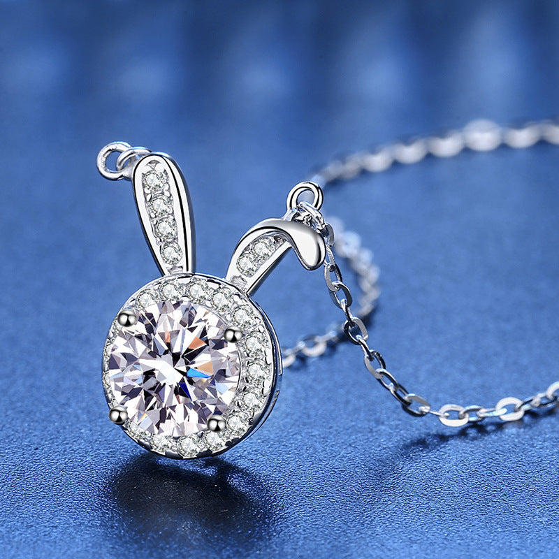 Collana Argento S925 Moissanite Coniglio