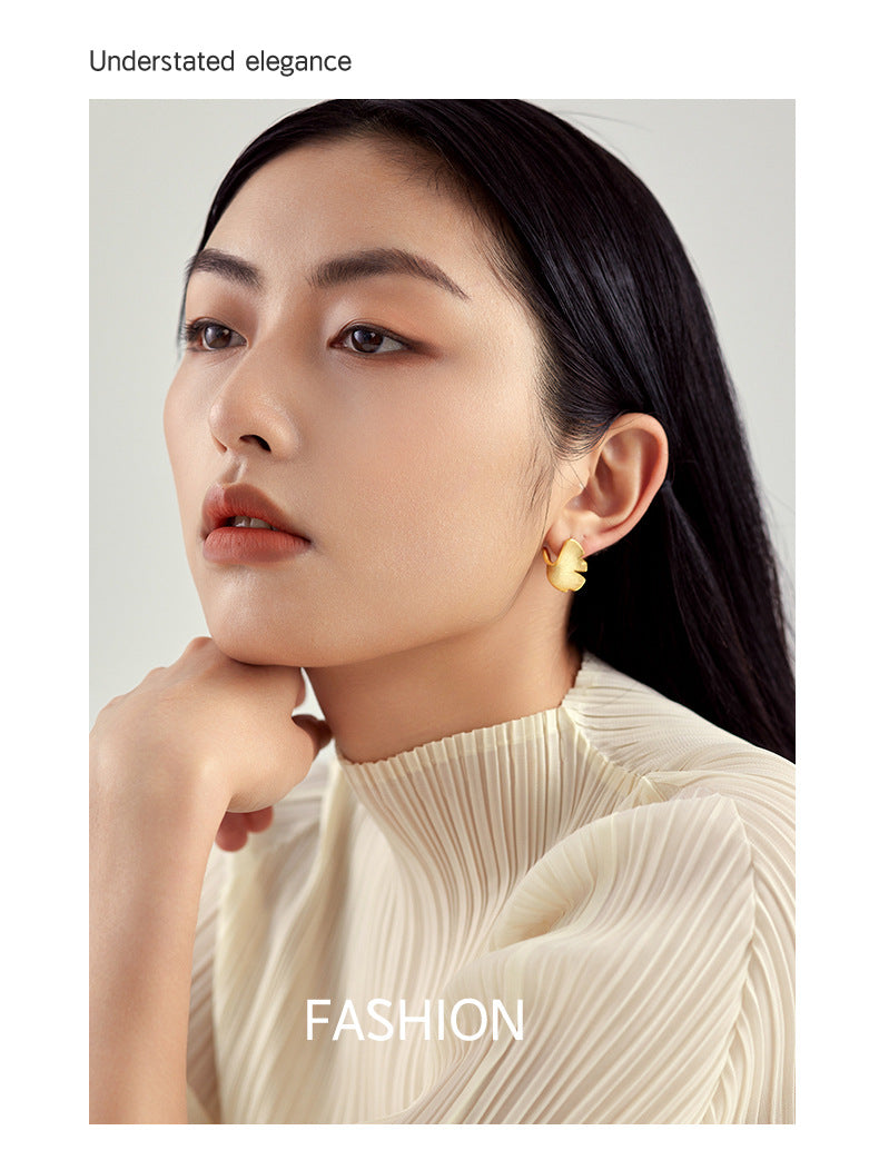 Orecchini ginkgo 925 oro