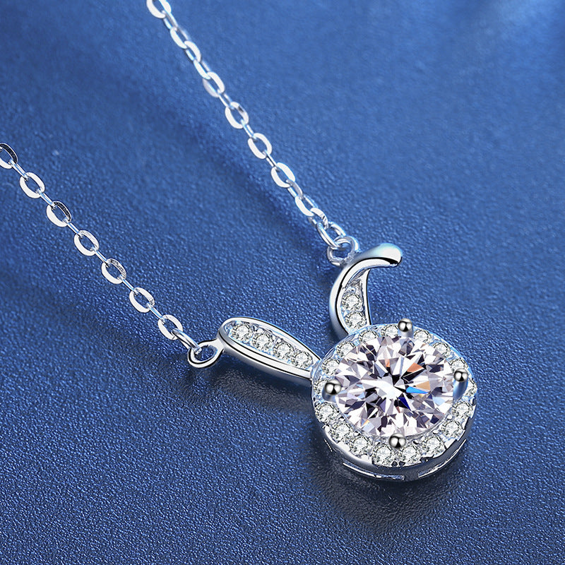 Collana Argento S925 Moissanite Coniglio