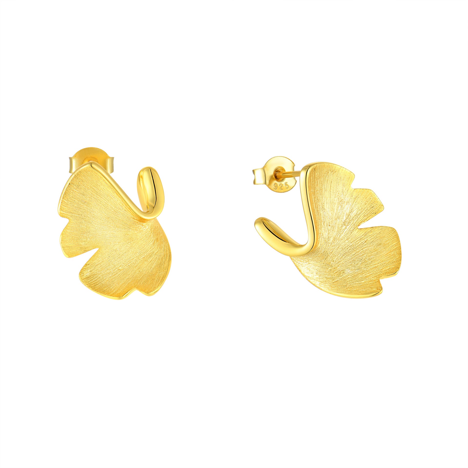 Orecchini ginkgo 925 oro