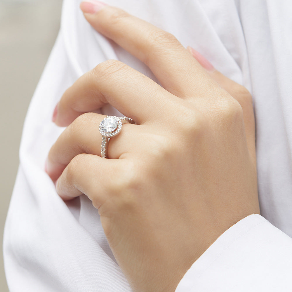 Anello S925 in oro bianco 18K