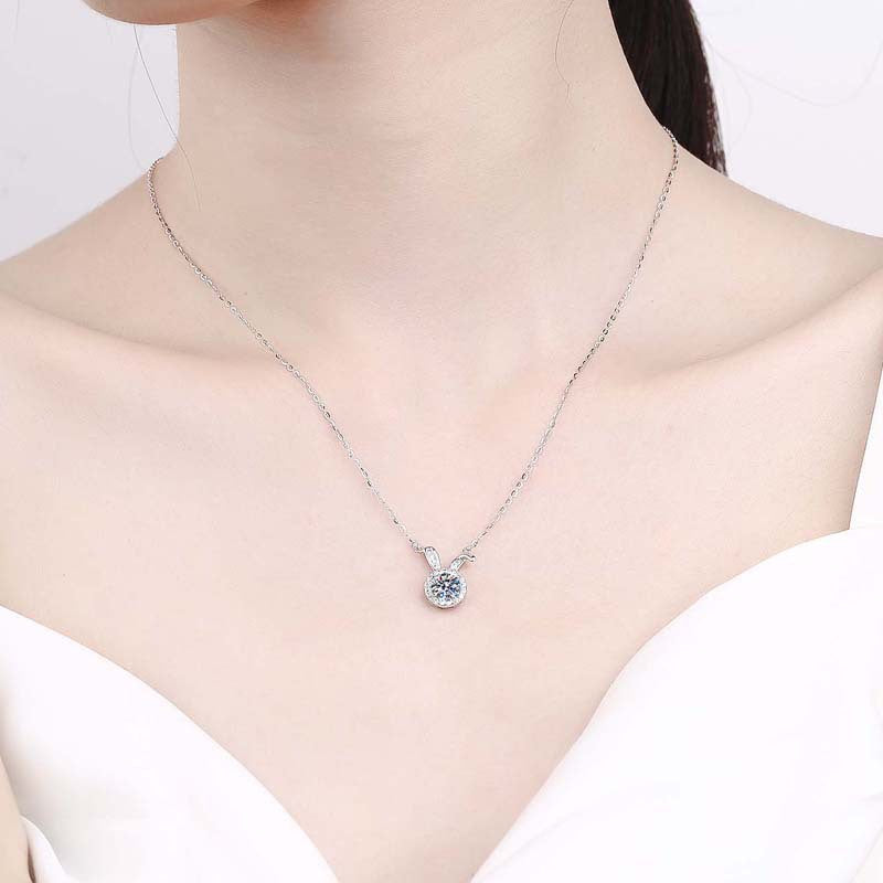 Collana Argento S925 Moissanite Coniglio