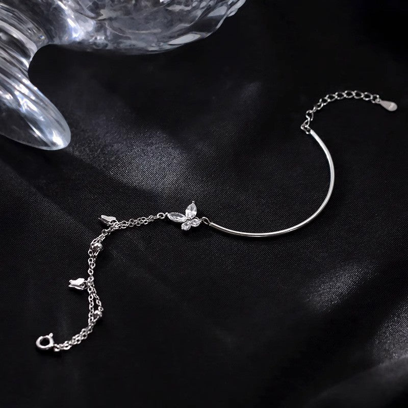 Silver Butterfly Exquisite Bracelet